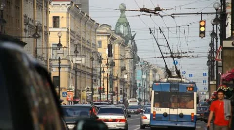 Streets of st. petersburg Stock Footage 10832149