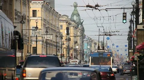 Streets of st. petersburg Stock Footage 10832161