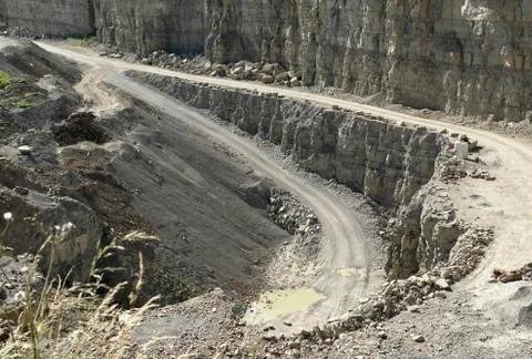 Streets in a stone pit Stock Photos