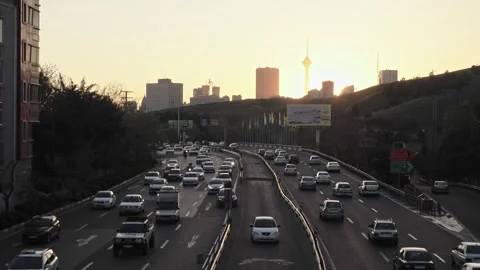 The streets of Tehran Stock Footage 336008528
