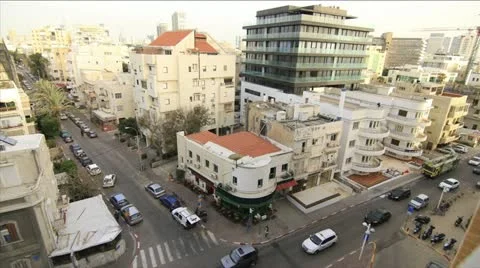 Streets of Tel Aviv : Time Lapse Stock Footage 11959819