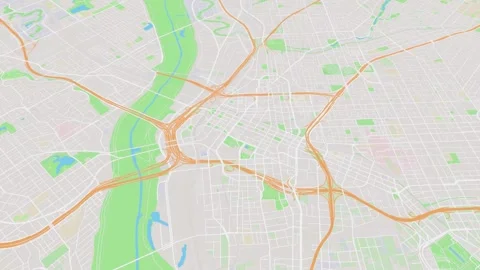 Streets Toronto map background loop. Spinning around United States city air.. Stock Footage 260919928