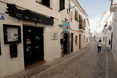 Streets of the town of Altea Stock Photos