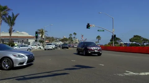 Streets Traffic Intersections in Laguna Beach Stock Footage 91720988