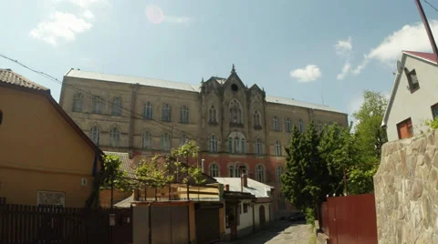Streets of Uzhgorod, the ancient town in the far West of Ukraine Stock Footage 37847989