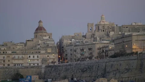 Streets in Valletta Stock Footage 74681793
