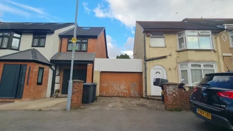 Streets View of Luton City of England on a Cloudy Day Stock Footage 344236053