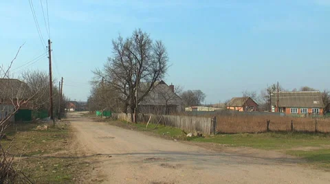 Streets of the village Stock Footage 38746864