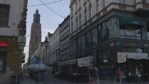 Streets of Wroclaw, Poland Stock Footage 73488487