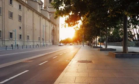Streets of Zaragoza Stock Photos