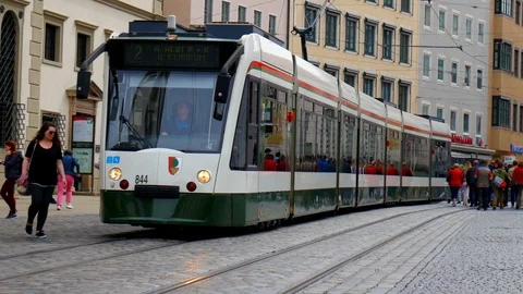 Streetscene of Augsburg Stock Footage 89478189