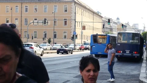 Streetscene in Budapest Stock Footage 82826238