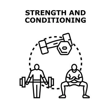 Strength and conditioning program for fitness and sport 스톡 일러스트