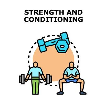 Strength and conditioning program for fitness and sport 库存插图