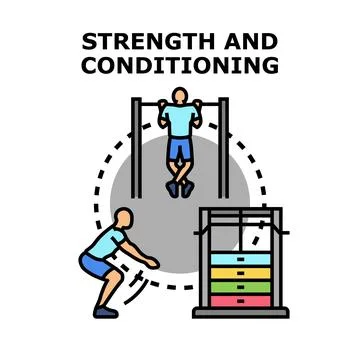 Strength and conditioning training program for fitness Stock Illustration