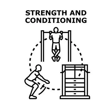 Strength and conditioning training program for fitness 库存插图