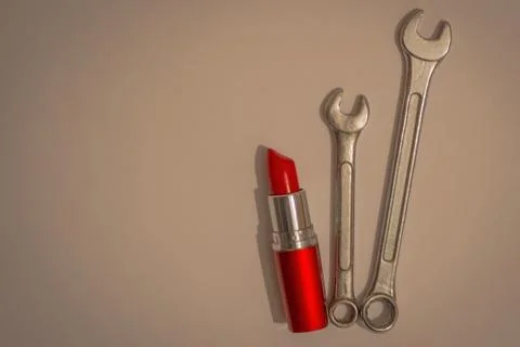 Strength and femininity. Stock Photos