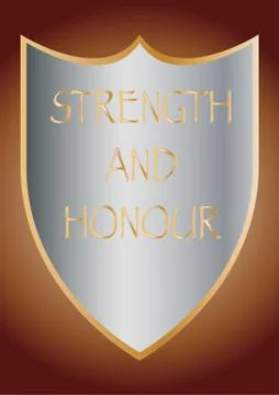 Strength And Honour Shield Stock Illustration