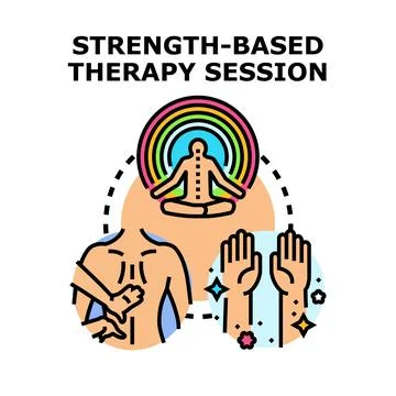 Strength based therapy session concept vector illustration Stock Illustration