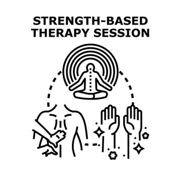 Strength based therapy session concept vector illustration Stock Illustration