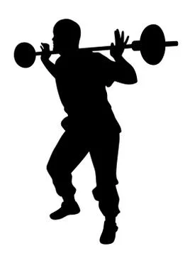 Strength conditioning weightlifting training Stock Illustration
