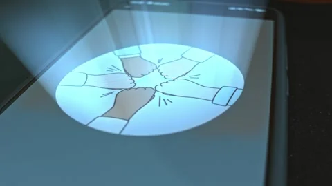 Strength of different people through unity and inclusion, presentation Stock Footage 304837900