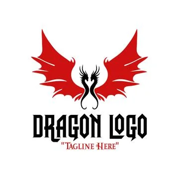 Strength of the Dragon Logo Stock Illustration