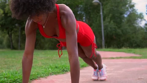 Strength exercises in the park Stock Footage 138155996
