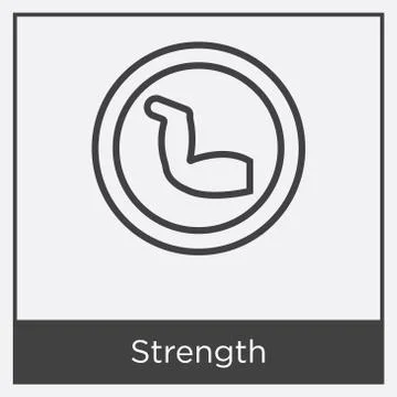 Strength icon isolated on white background Free Stock Illustration