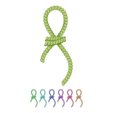 Strength rope knot cartoon vector graphic Illustrazione stock