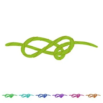 Strength rope knot vector cartoon graphic Illustrazione stock