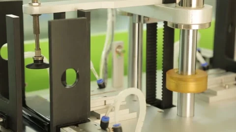 Strength testing of mobile phones in the laboratory Stock Footage 162918449