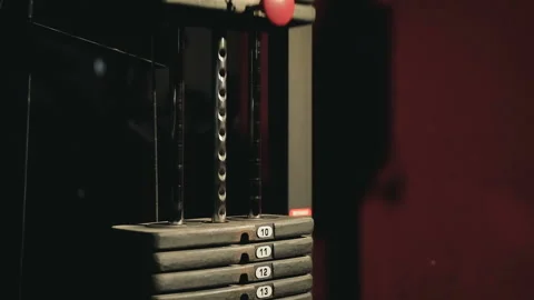 Strength training machine Vídeos de archivo 86390962