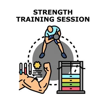 Strength training session concept vector illustration Stock Illustration