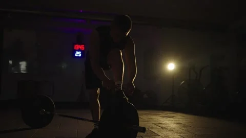 Strength training in slow motion highlights focus and determination Stock-Footage 321424514