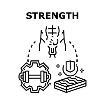 Strength training workout and muscle recovery concept Stock Illustration