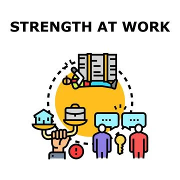 Strength at work concept balancing career and home life Ilustración de archivo