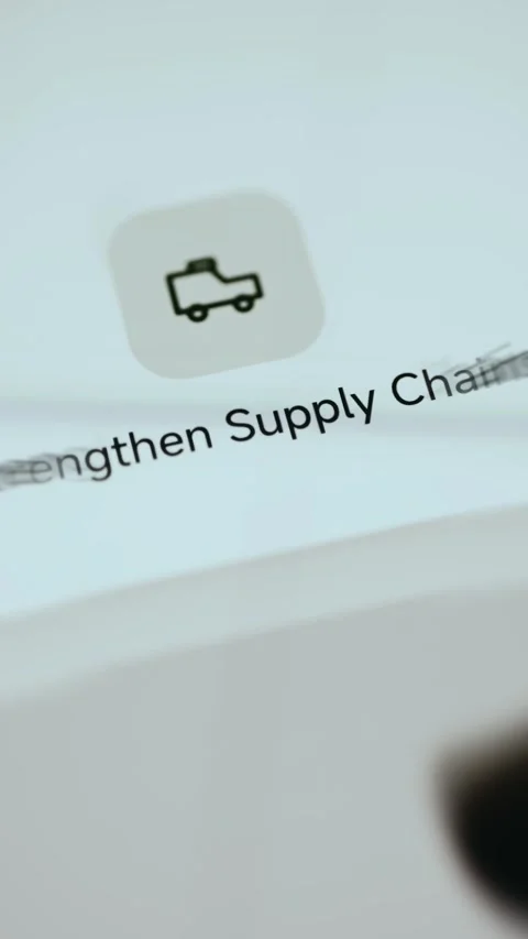 Strengthen Supply Chains Mobile Interface Option Stock Footage 339411415