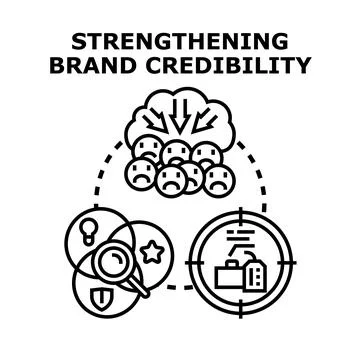 Strengthening brand credibility concept vector illustration Stock Illustration