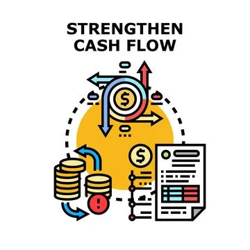 Strengthening cash flow concept vector illustration Stock Illustration