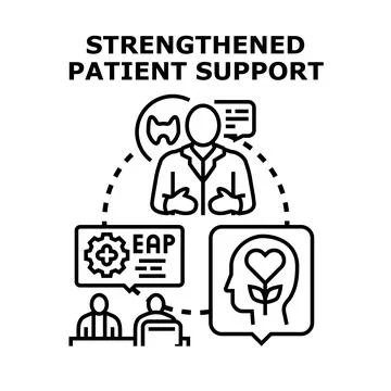 Strengthening patient support system and help program Stock Illustration