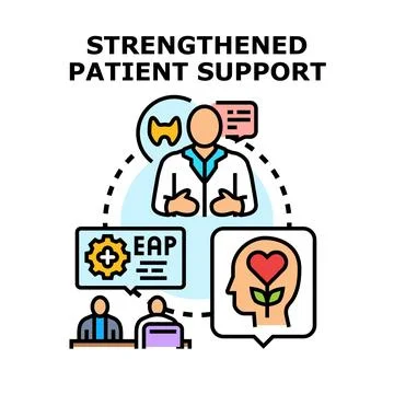 Strengthening patient support system and help program Ilustração Stock