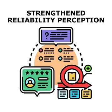 Strengthening reliability perception through continuous feedback process Stock Illustration