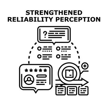 Strengthening reliability perception through continuous feedback process Stock Illustration