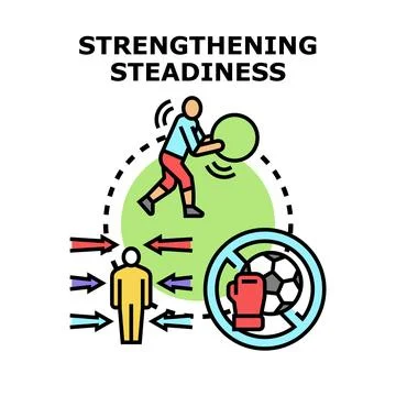 Strengthening steadiness and stability, avoiding distractions Stockillustratie