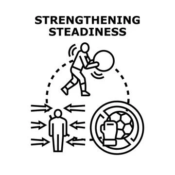 Strengthening steadiness and stability, avoiding distractions Stock Illustration