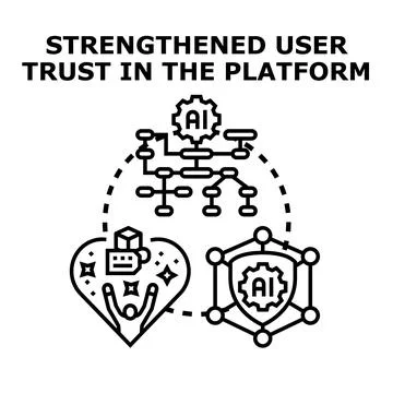 Strengthening user trust in digital platform security Stock Illustration
