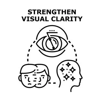 Strengthening visual clarity optimizing perception and mind Illustrazione stock