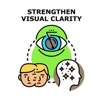 Strengthening visual clarity optimizing perception and mind Stock Illustration