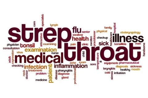 Strep throat word cloud Stock Illustration